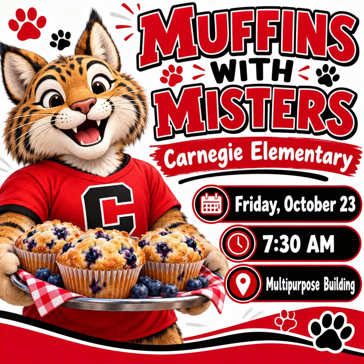 Muffins with Misters-October 23 @ 7:30AM