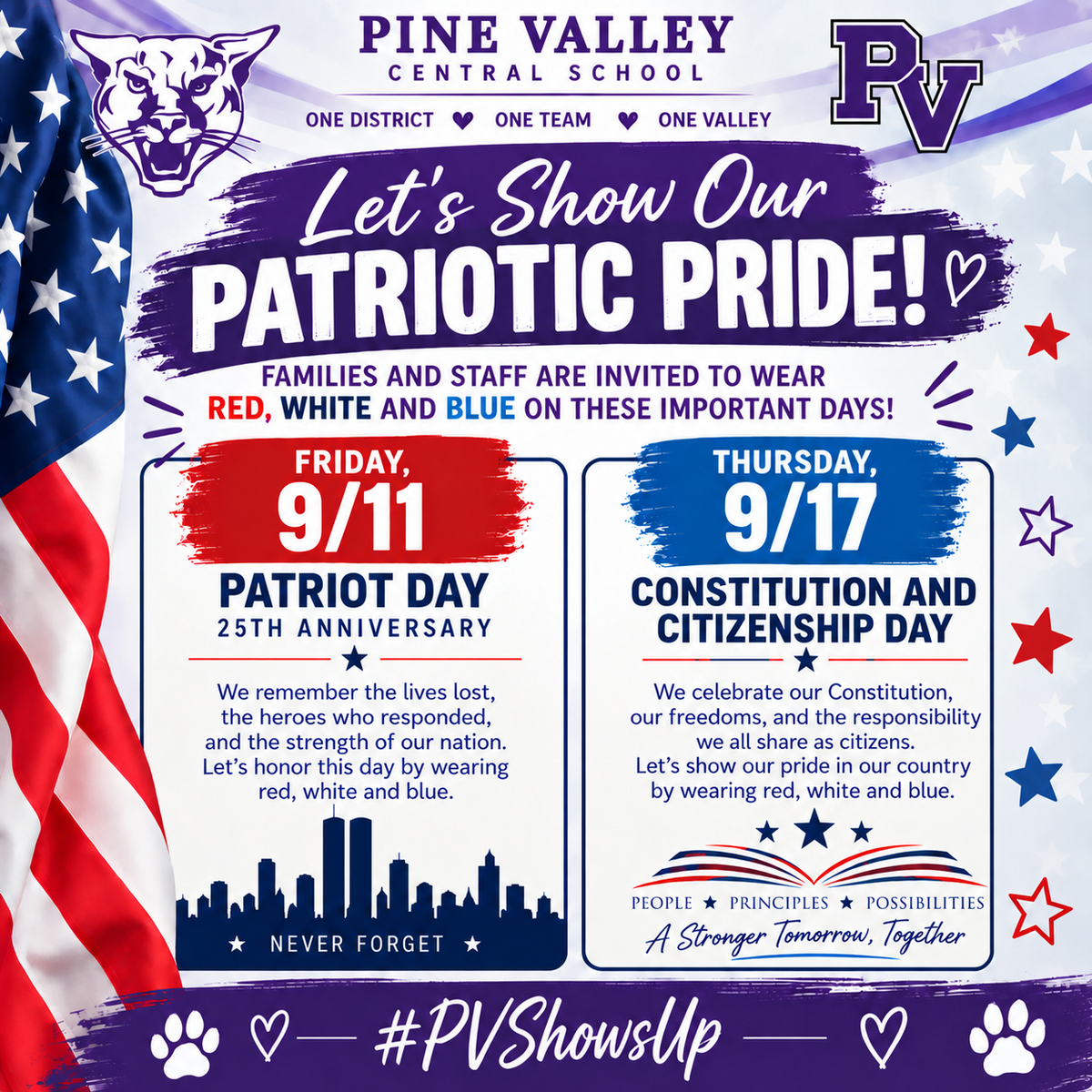 Wear your Patriotic Colors!