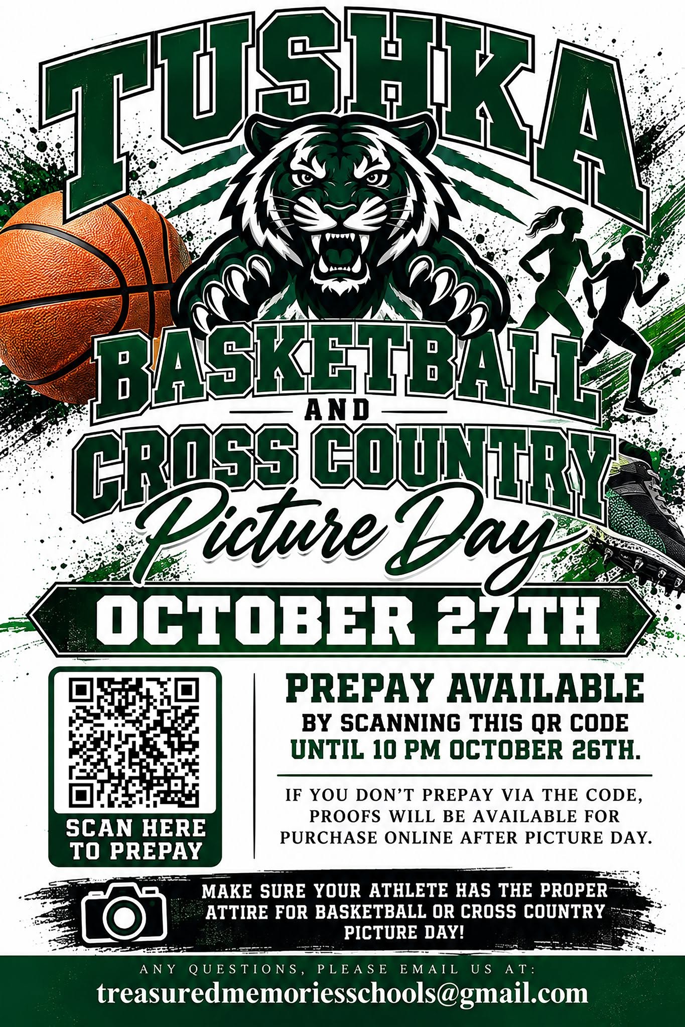Basketball & Cross-Country Picture Day - Oct. 27th