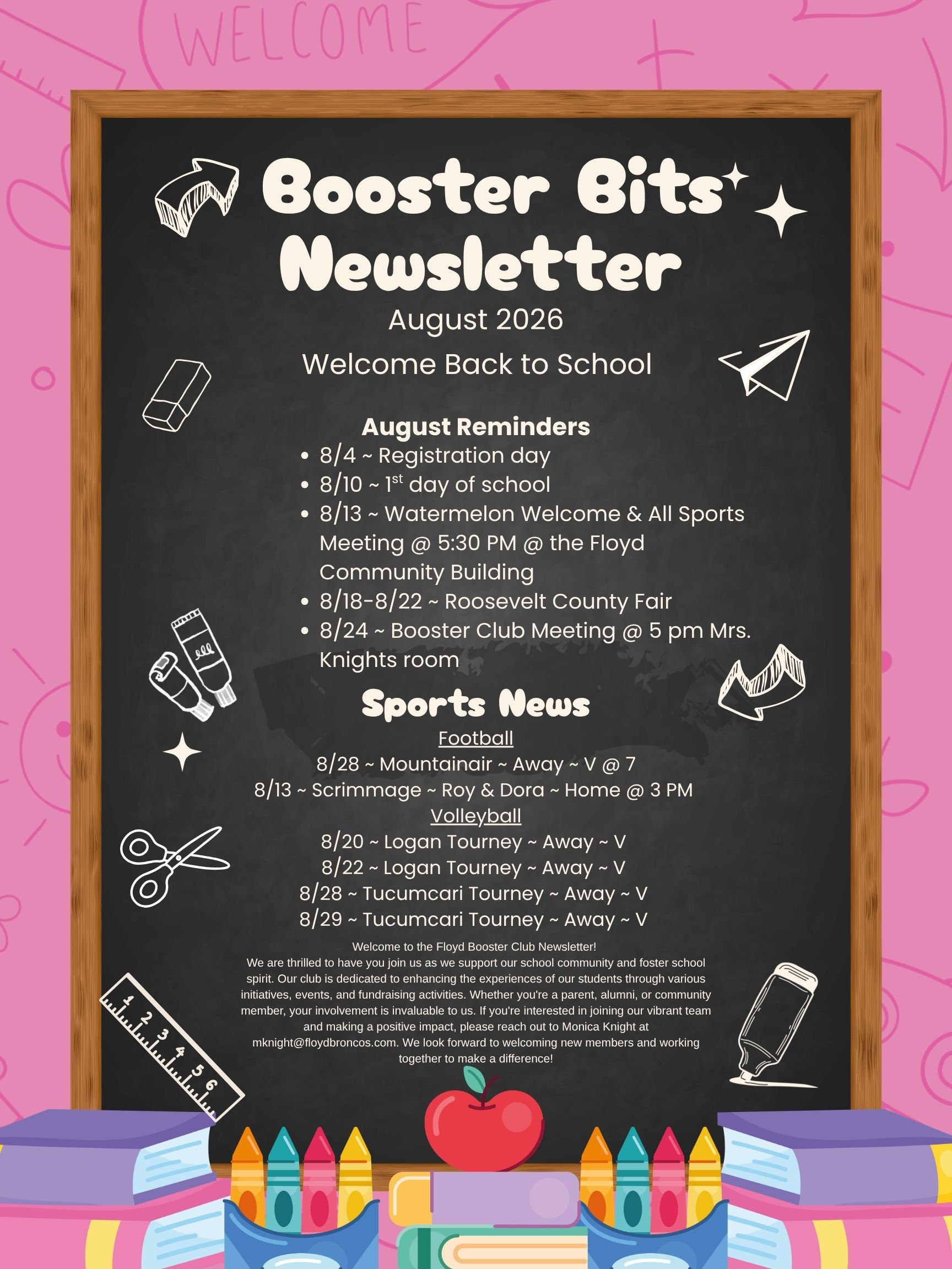 Booster Club News