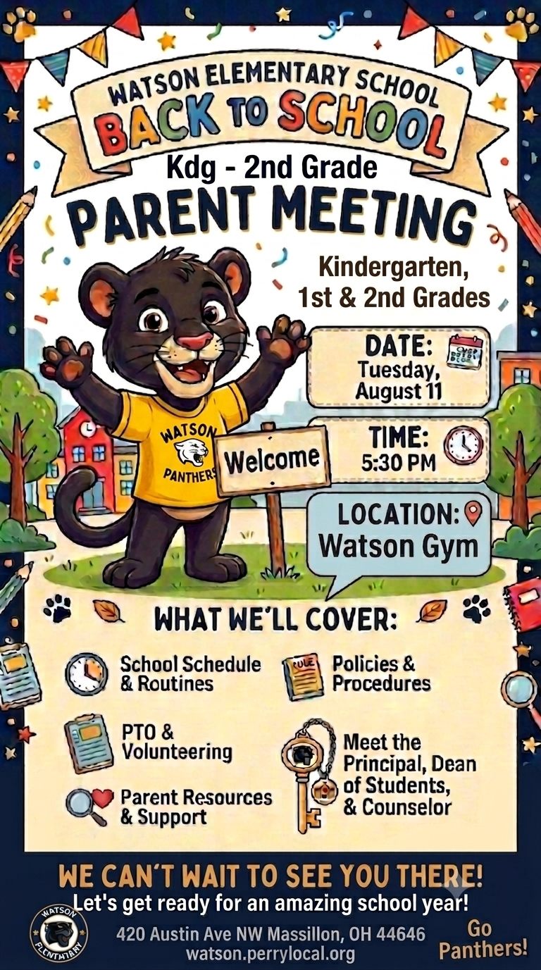 Parent Meeting Dates for K-2 and 3-4