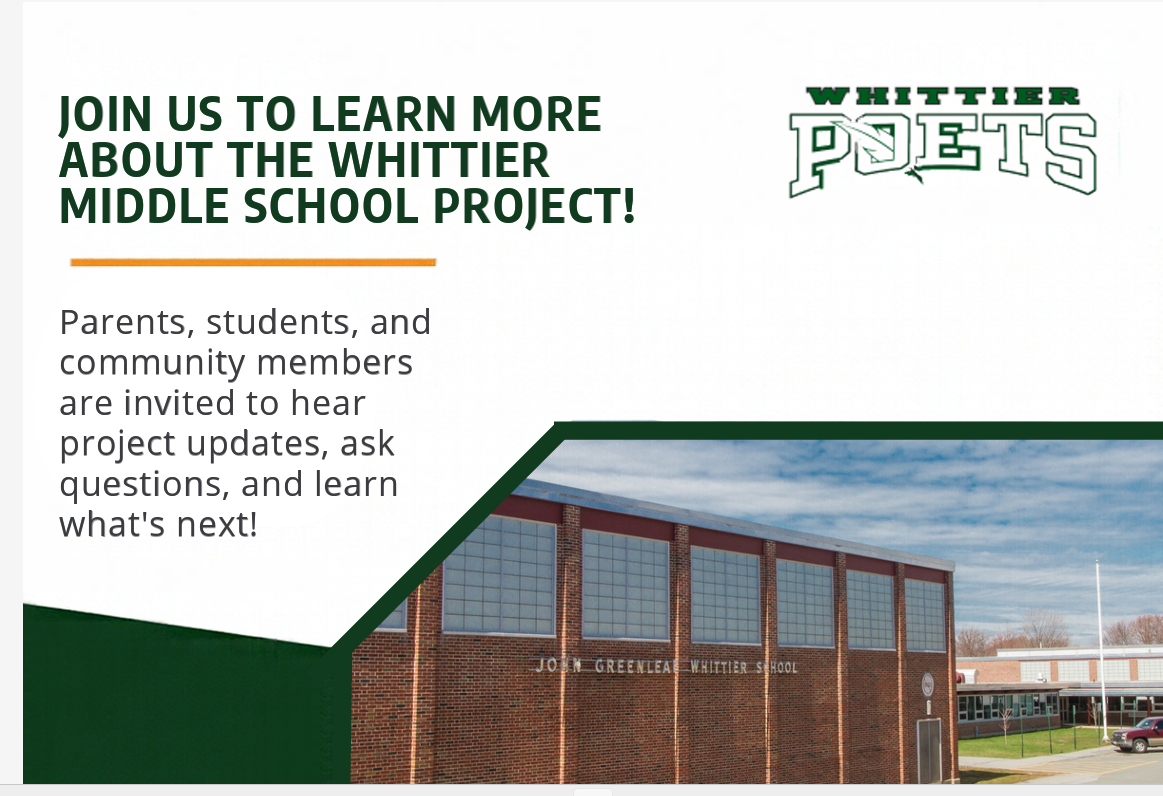 You're Invited:  Whittier Middle School Building Project Meeting 