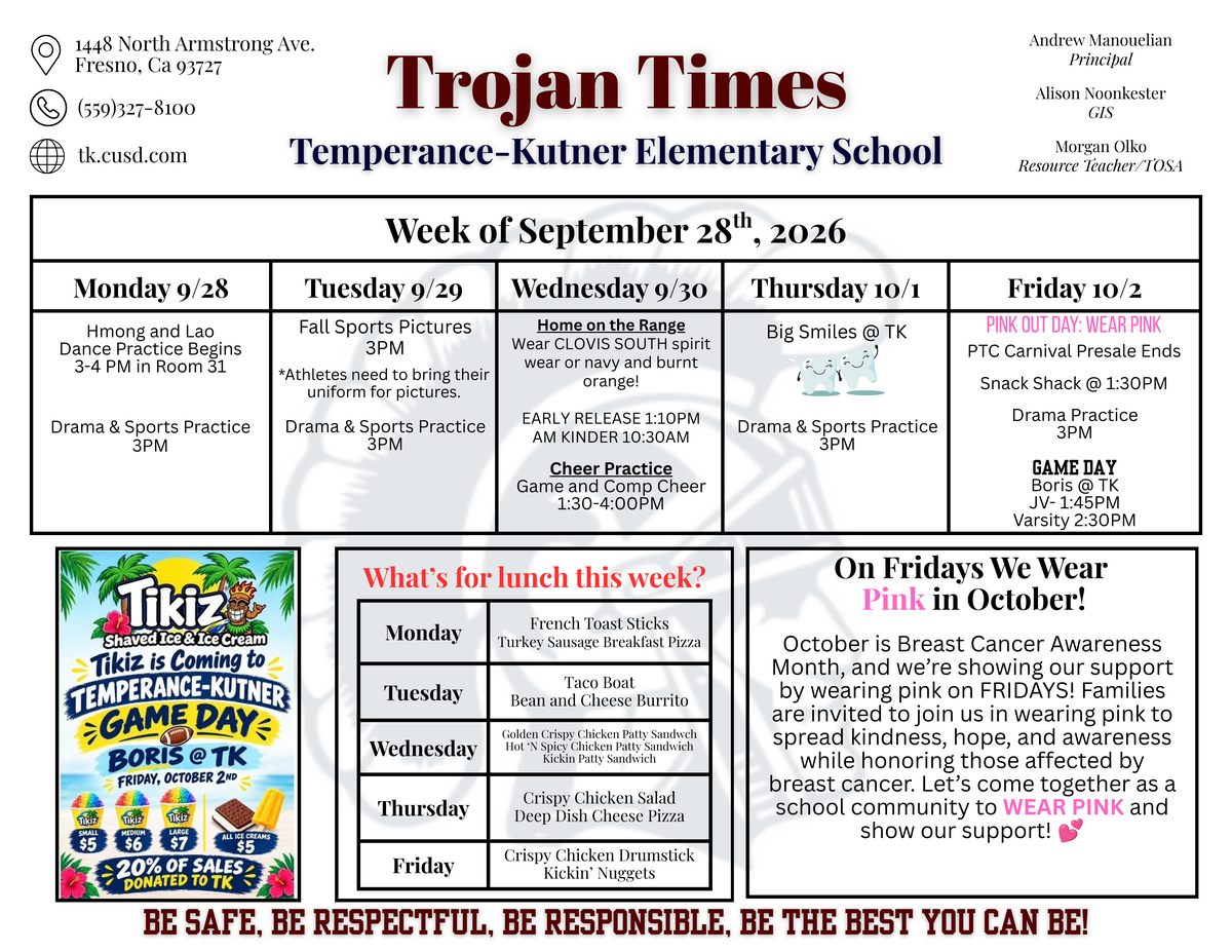 Trojan Times - Week of 9.28.26