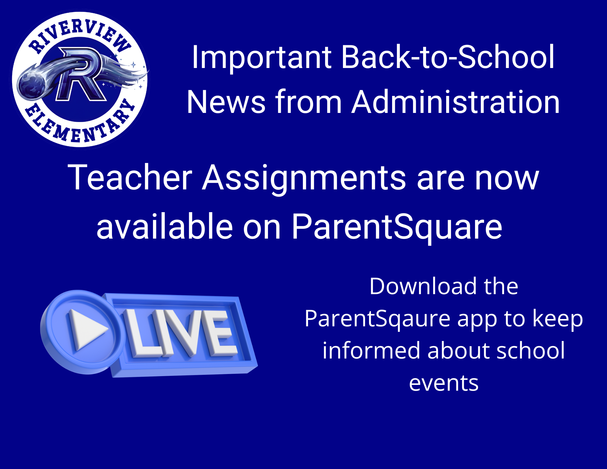 Teacher Assignments are here! 
