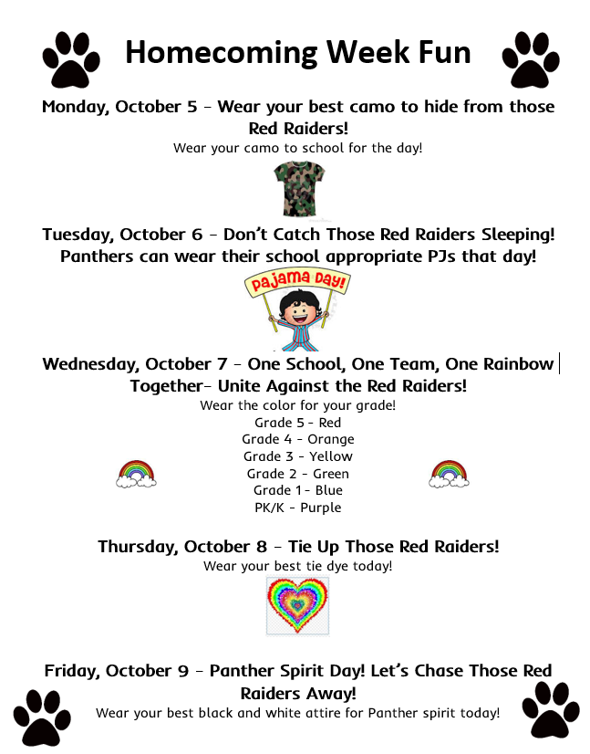 Homecoming Week - October 5-9