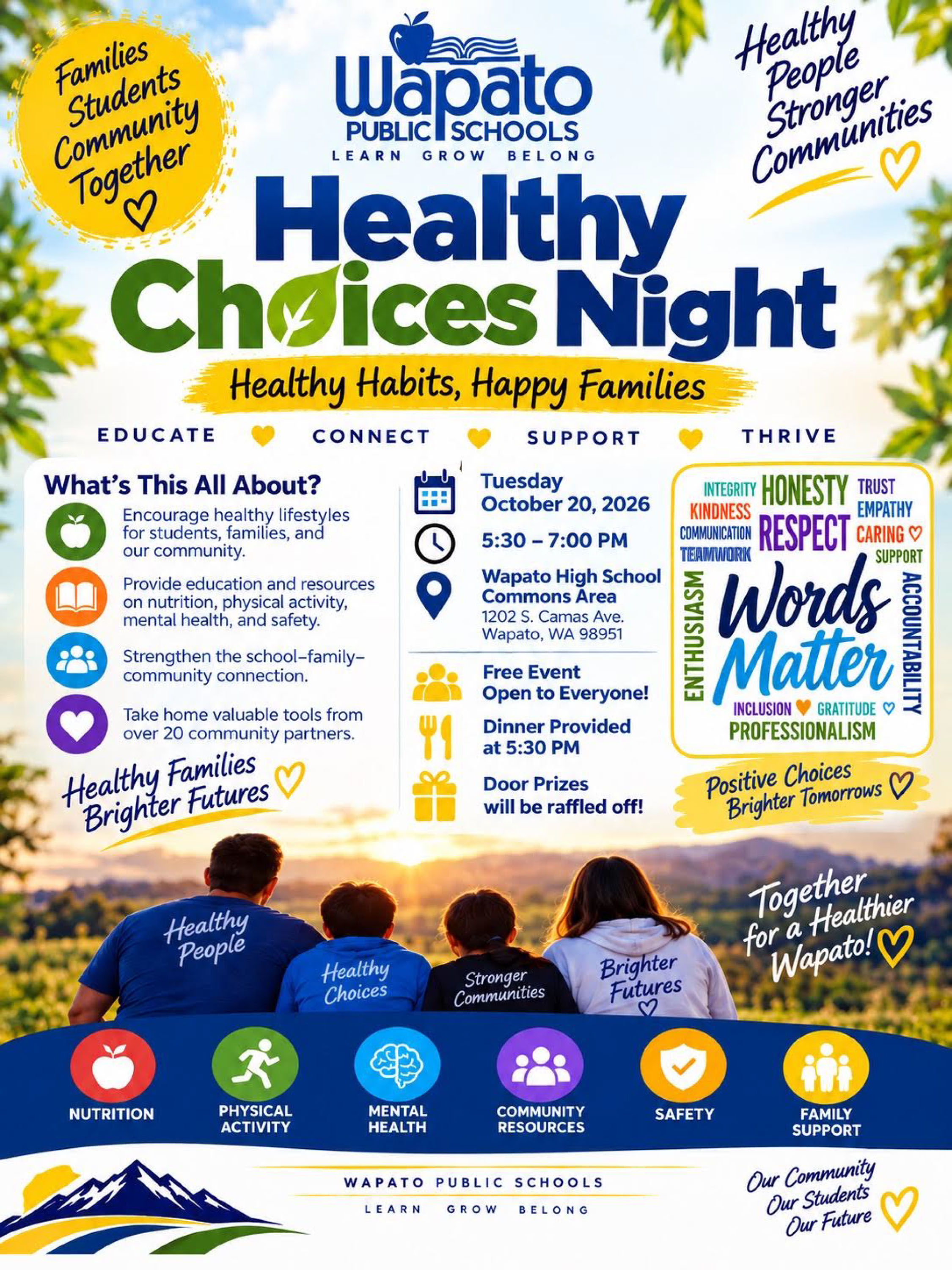 Invitation to Our Healthy Choices Night