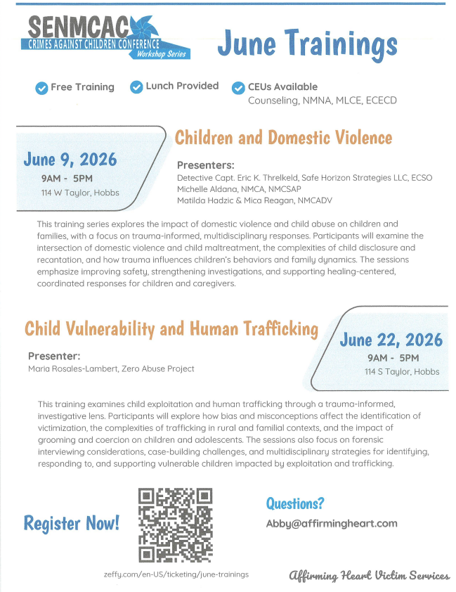 SENMCAC June Trainings