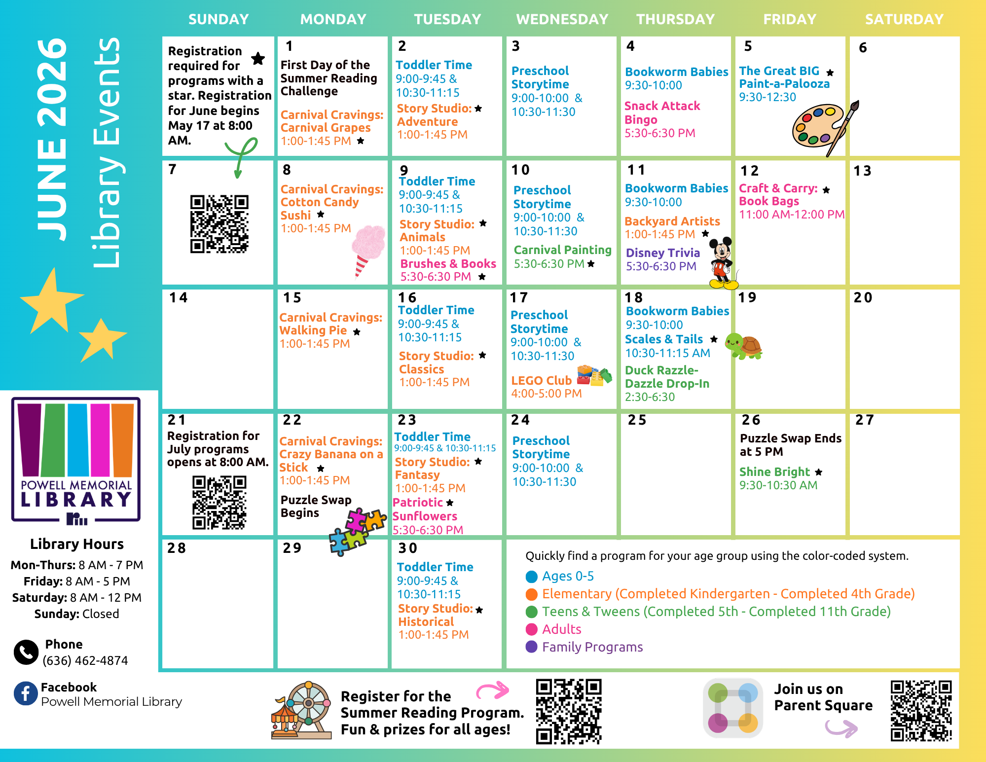 June Programming Calendar @ PML