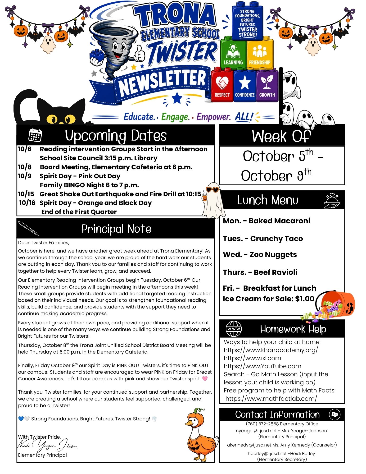 Twister Newsletter October 5th-9th