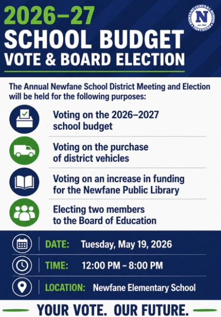 Budget Vote & Election Reminder