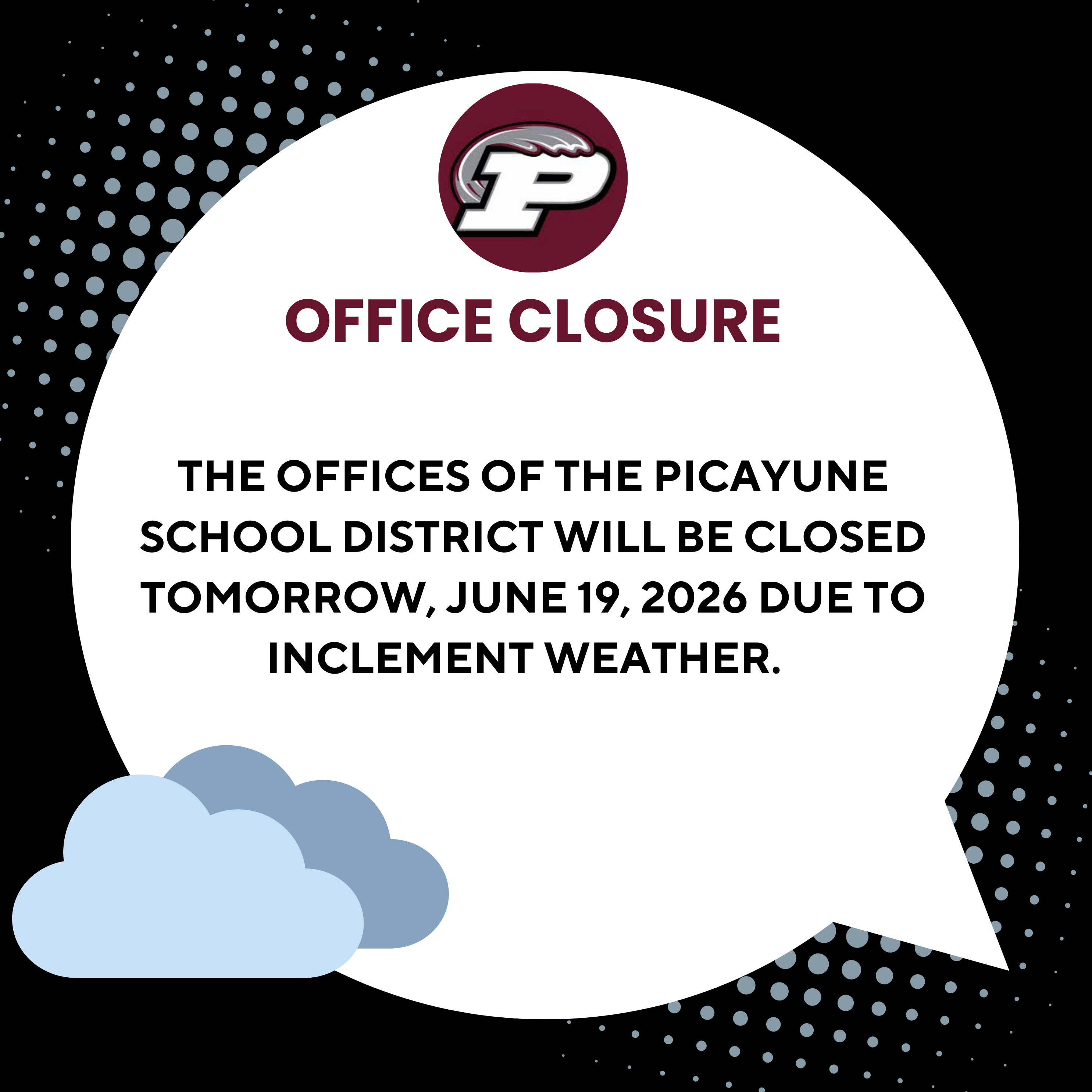 School Offices Closure
