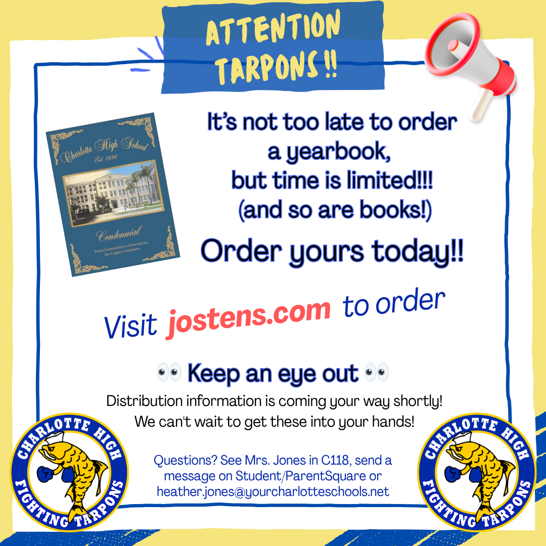 Order Your Yearbook Today!