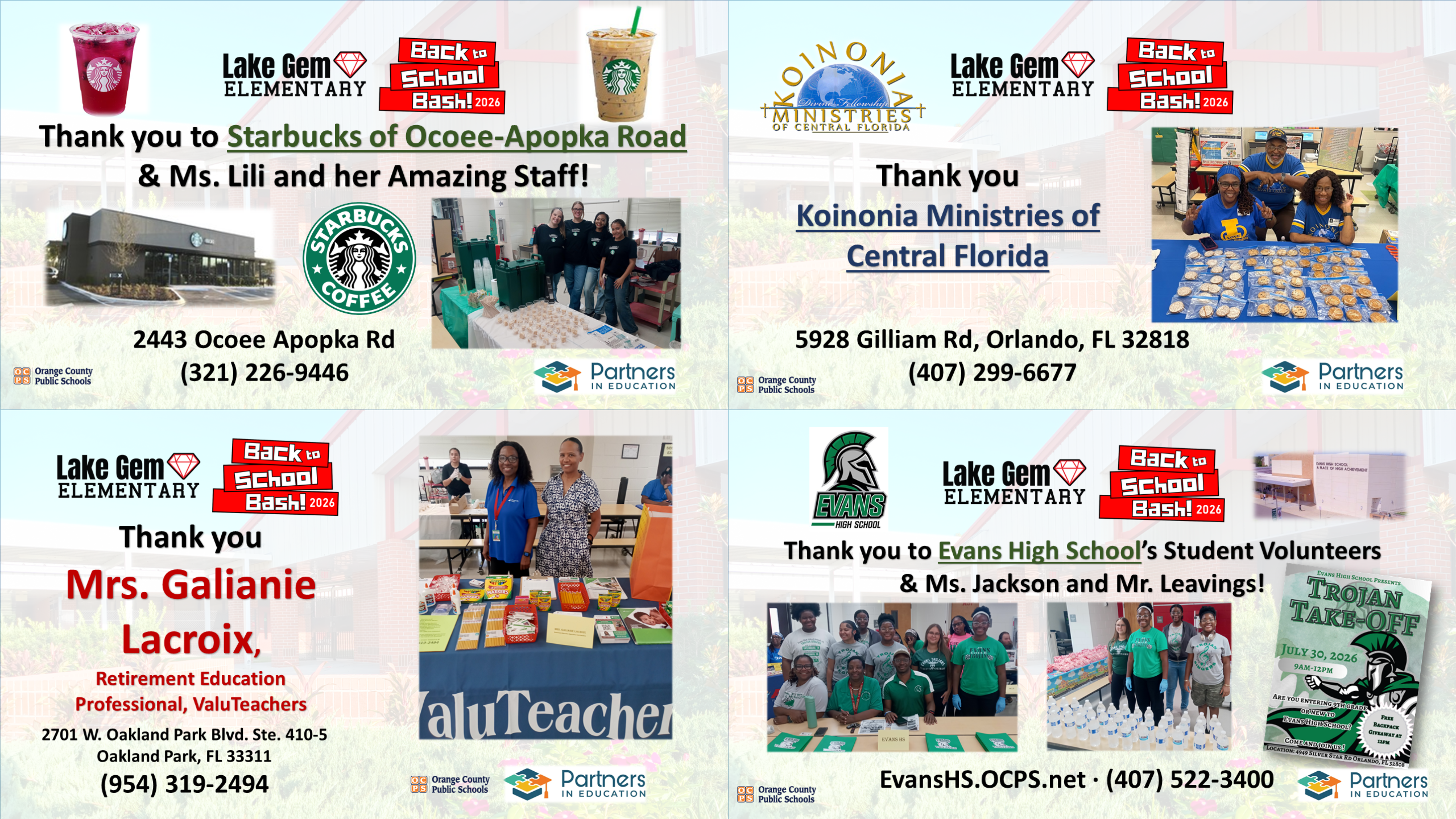LGE 2026 Back to School Bash: Thank you Community Partners in Education! 