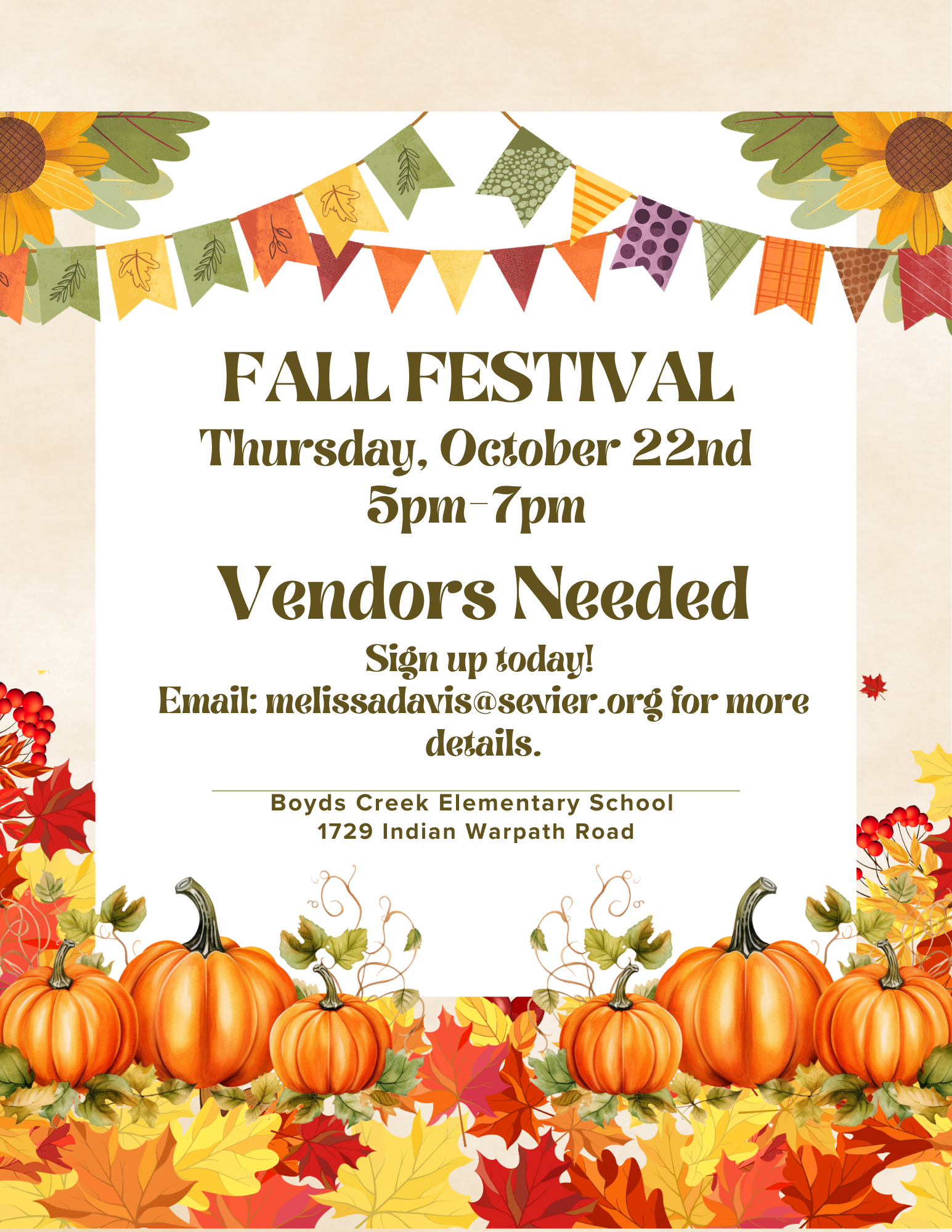 Vendors Needed 