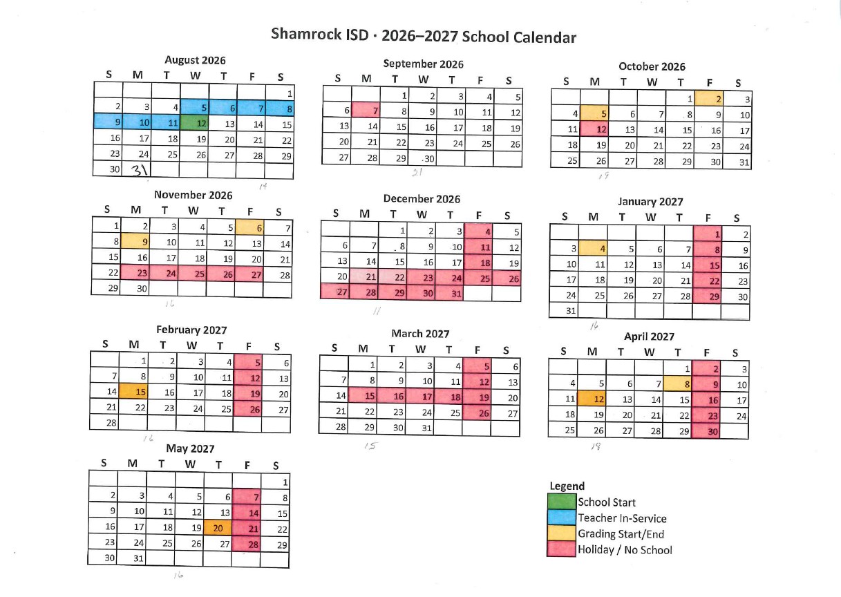 2026-2027 School Calendar