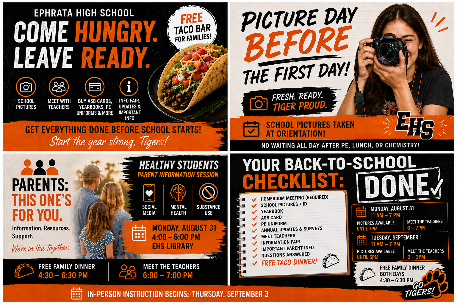 EHS ORIENTATION: COME HUNGRY. LEAVE READY!