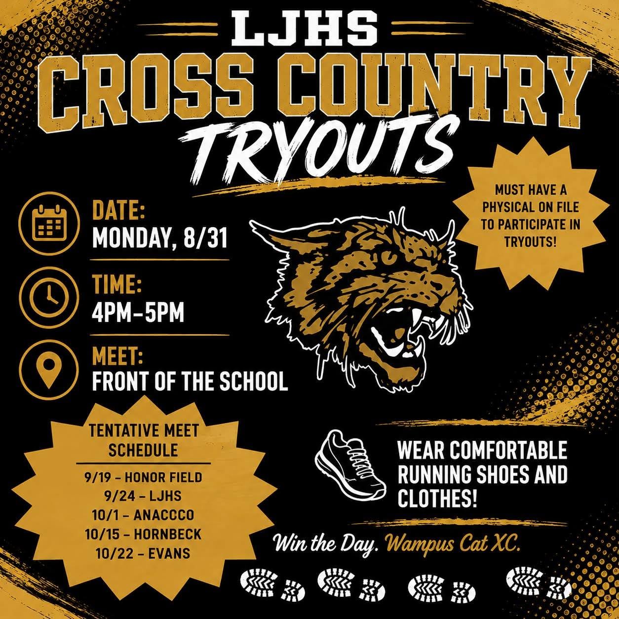 Cross Country Tryouts are Coming!
