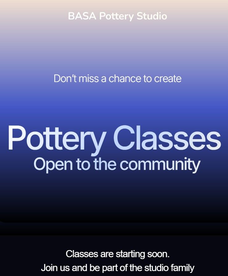 Pottery Classes Open to the Community