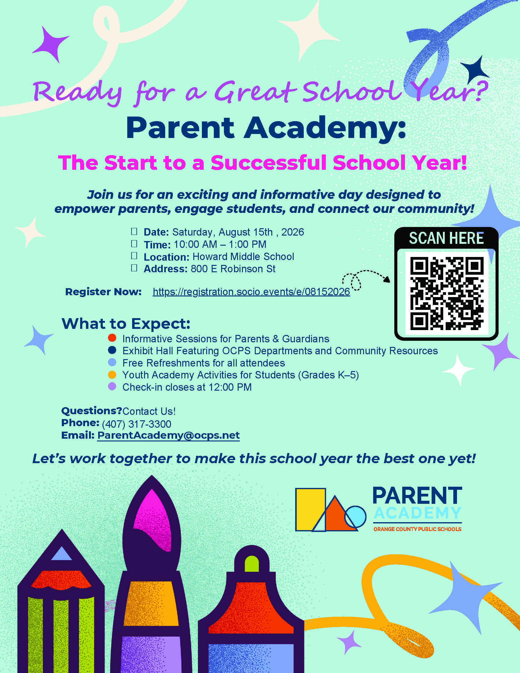 Lake Gem is attending the Saturday, August 15 OCPS Parent Academy FREE Event at Howard Middle School! Please RSVP here today!