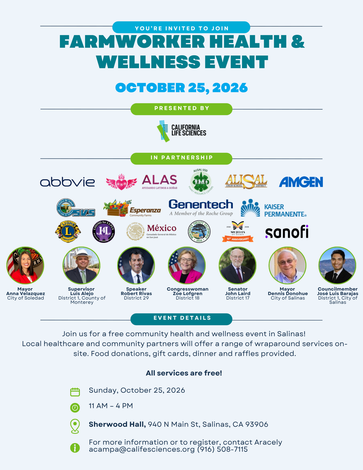 Free Farmworker Health & Wellness Event – October 25