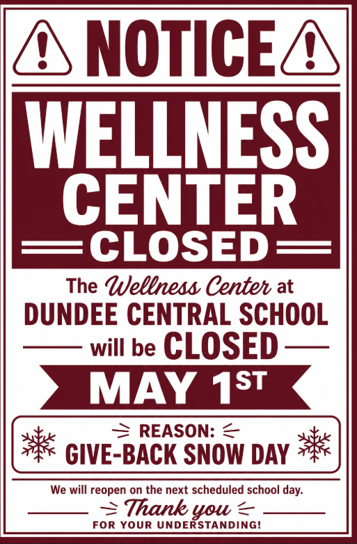 Wellness Center on May 1- closed