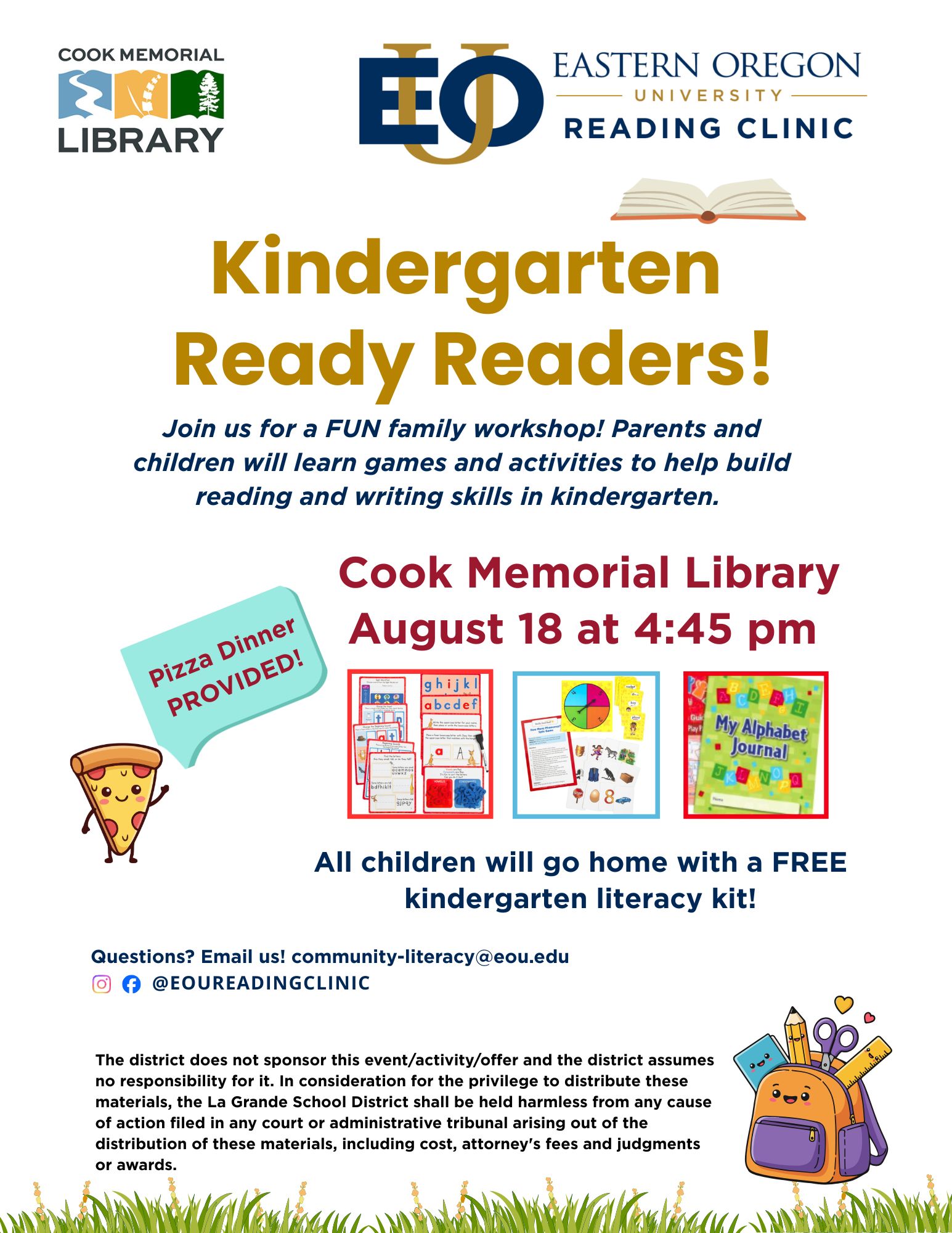 EOU Kindergarten Ready Readers Event!