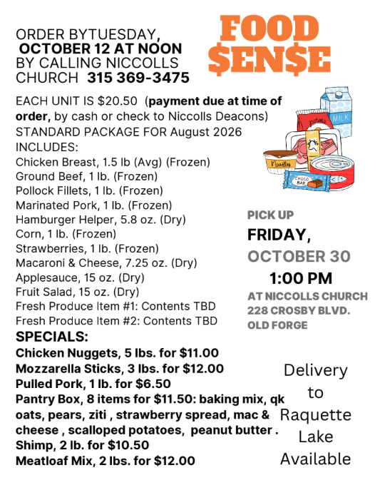 COMMUNITY NEWS - FOOD $EN$E OCTOBER FLYER