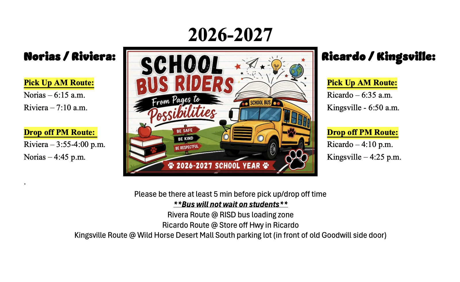 Bus Rider Info