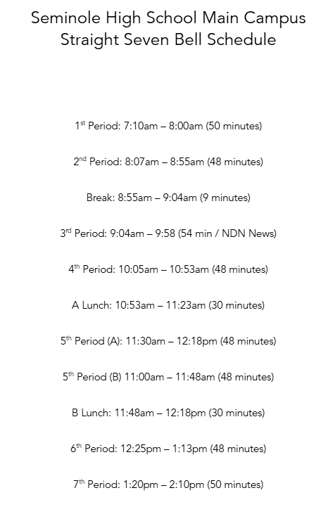 Bell Schedule Change - Thurs & Fri