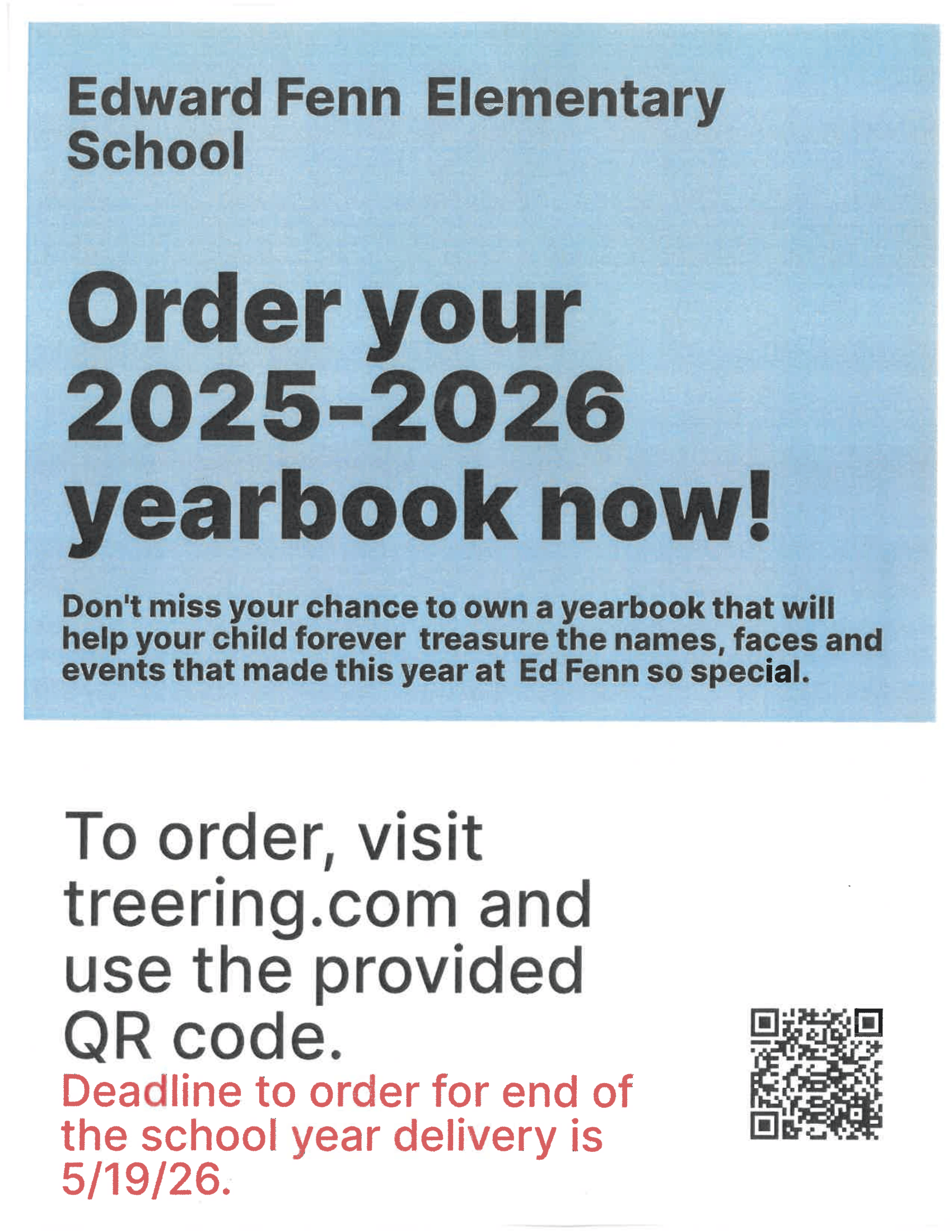 Order Your 2025-2026 Edward Fenn Yearbook Today!