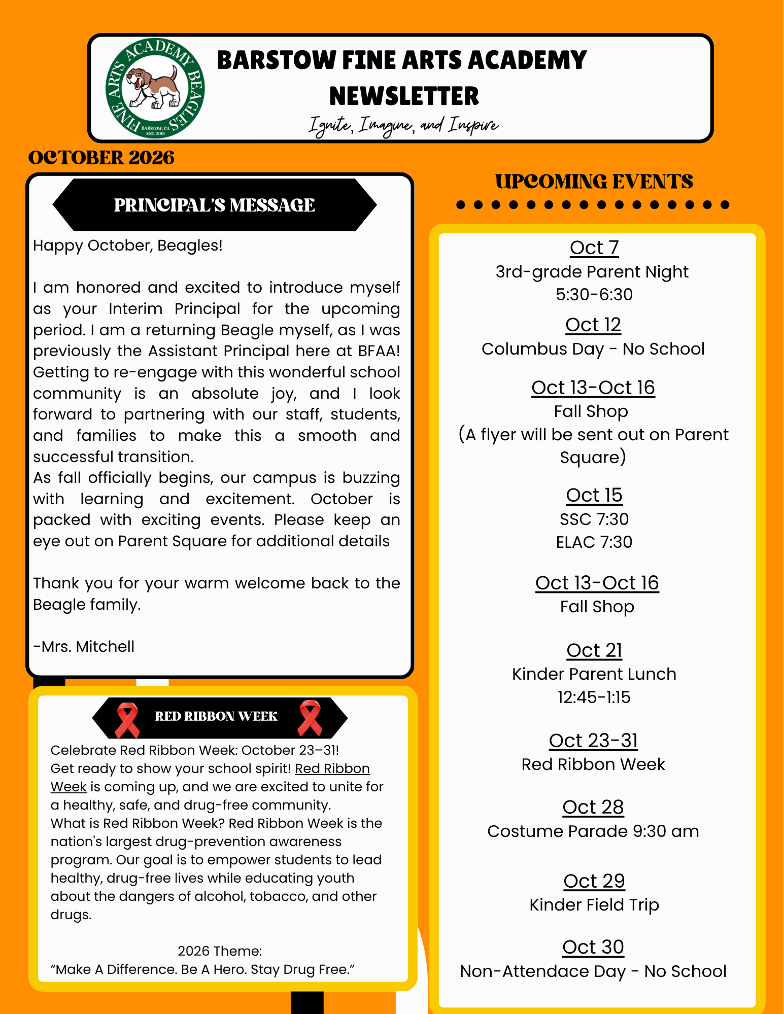 October Newsletter