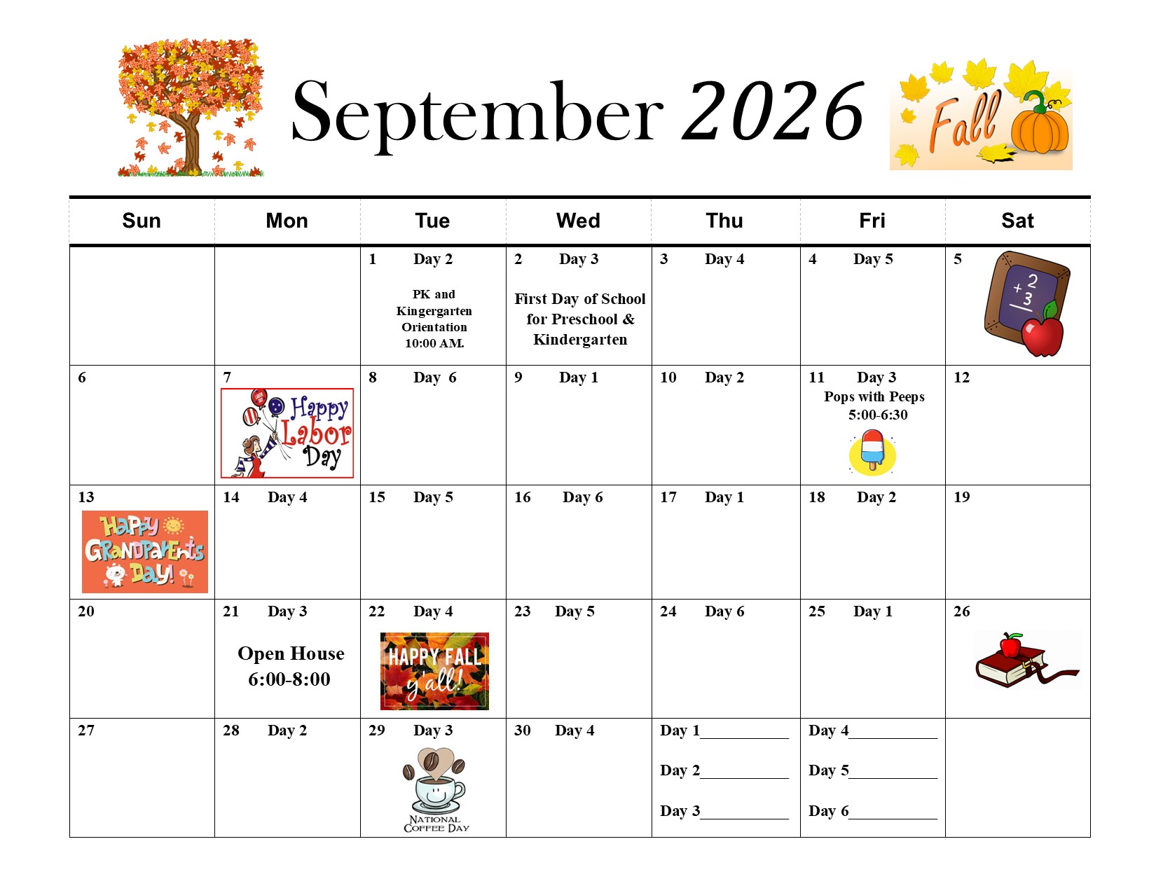 September 2026 Calendar