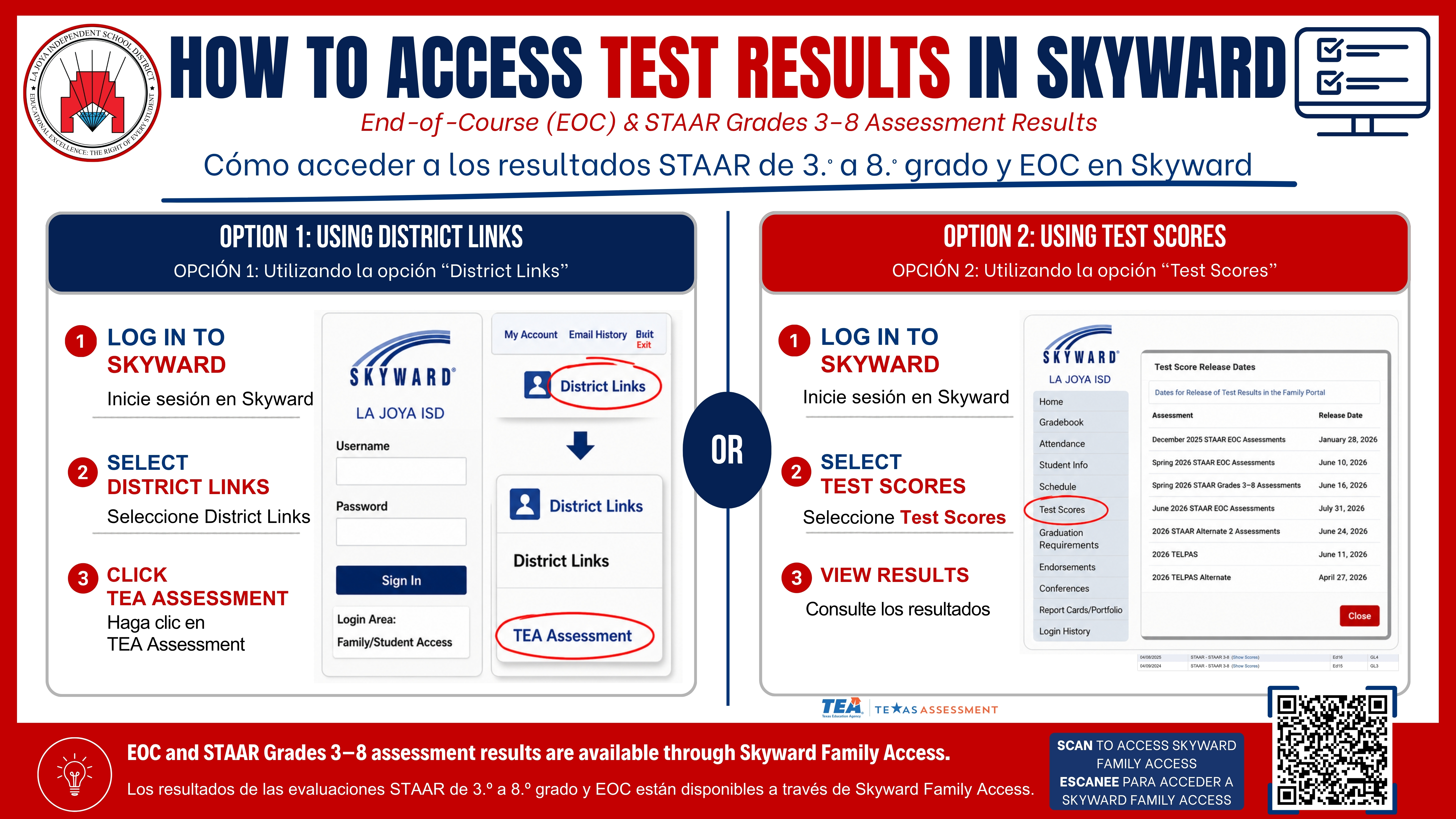 📊 Need Help Accessing STAAR & EOC Results? 📊 ¿Necesita Ayuda para Acceder a los Resultados STAAR y EOC? 📊