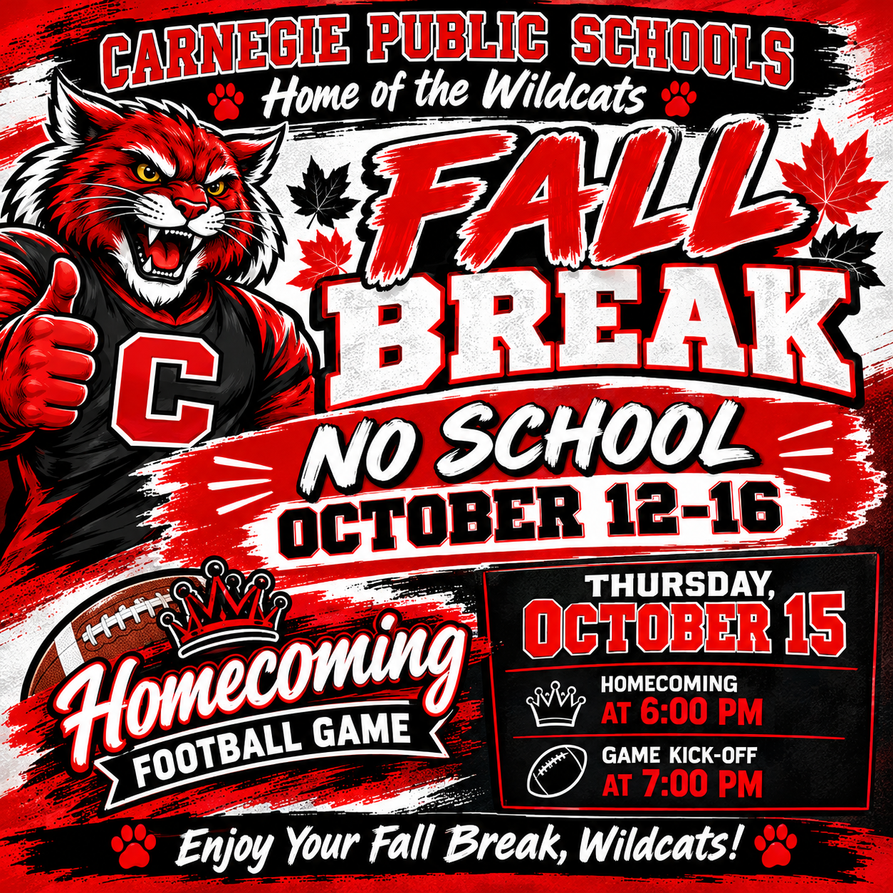 Fall Break & Football Homecoming