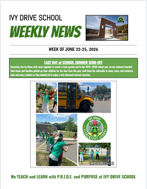 Ivy Drive Weekly News - Week of June 22-25