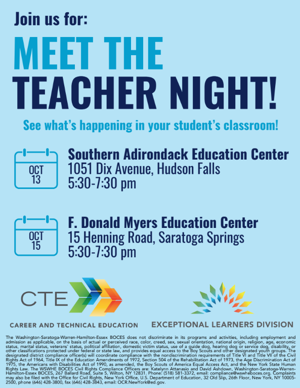 BOCES Meet the Teacher Nights