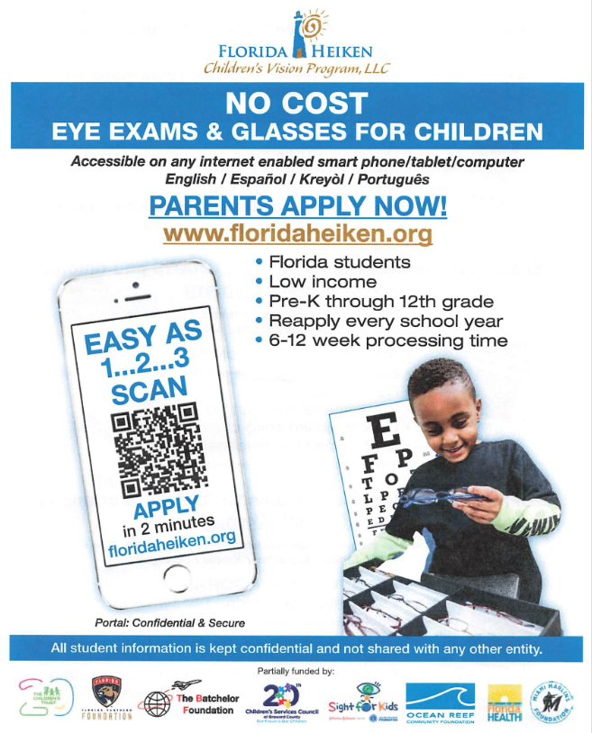 No-Cost Eye Exams & Glasses for Children