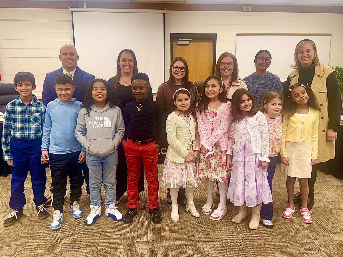 students with teachers