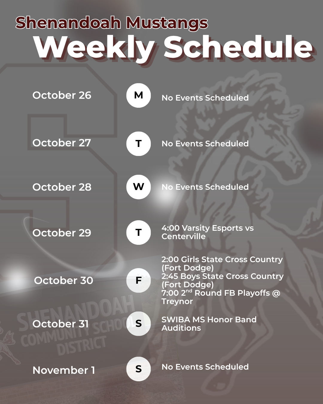 Weekly Schedule