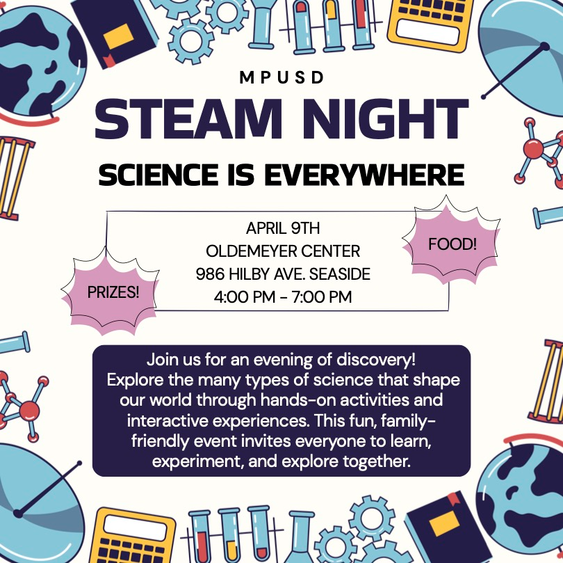 Food, Prizes, Cotton Candy and More | MPUSD STEAM Night Today = 4 - 7 p.m.