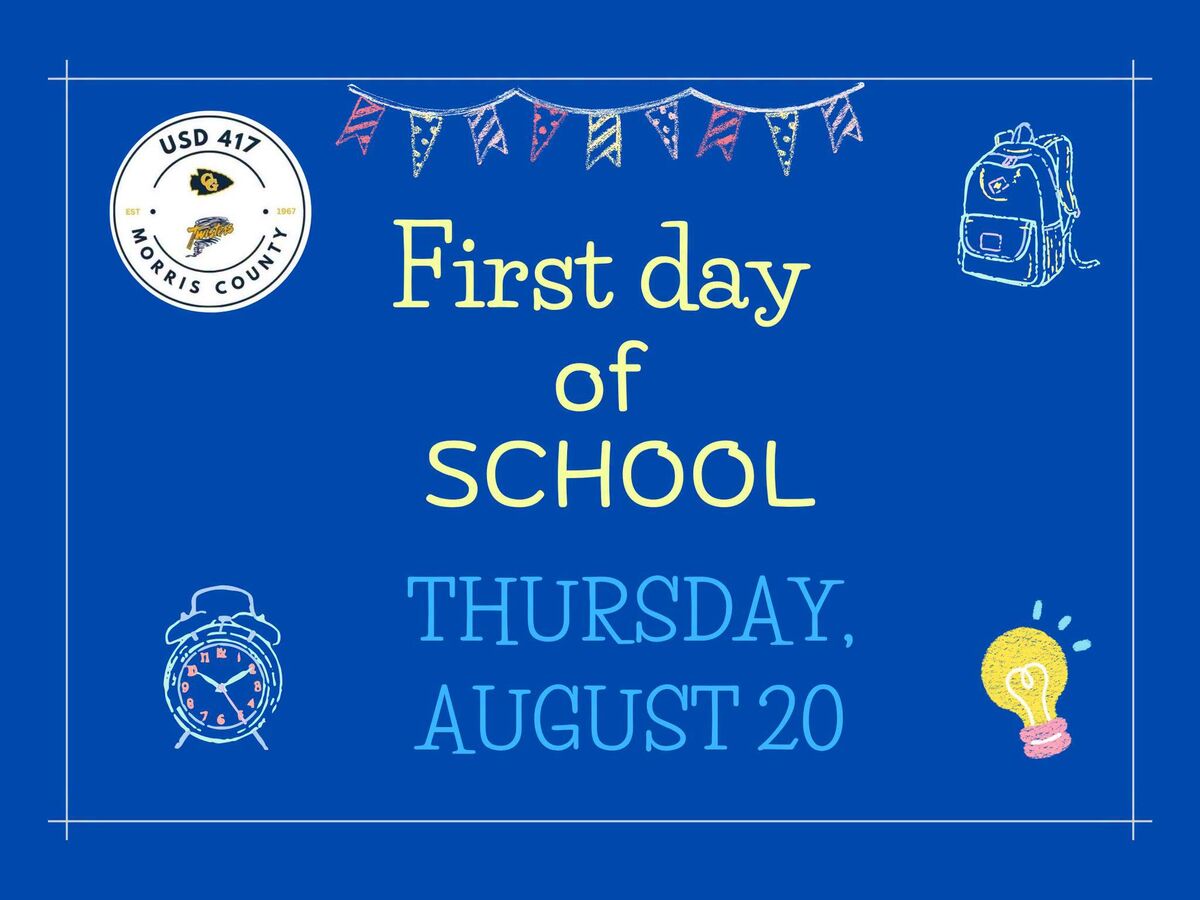 FIRST DAY OF SCHOOL IS TOMORROW - AUGUST 20