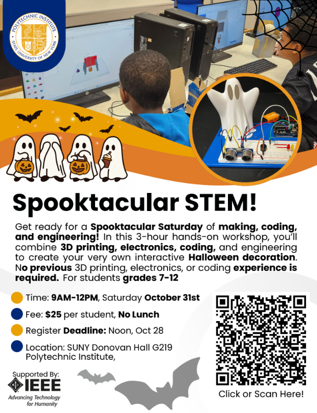Community News - Spooktacular STEM - Saturday, October 31, 2026 - Grades 7-12