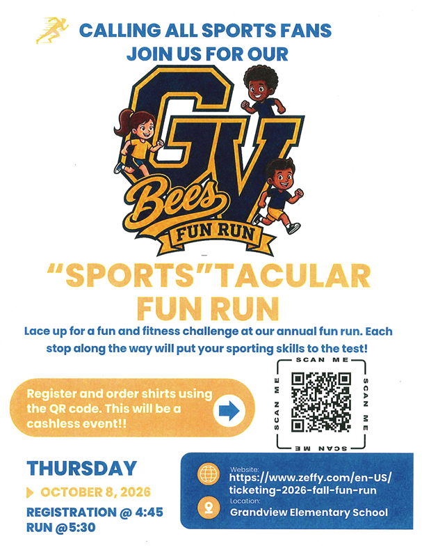 Grandview's "SPORTS'TACULAR Fun Run! 