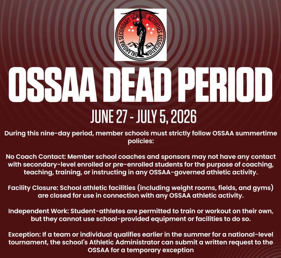 OSSAA Dead Period: 6/27-7/5