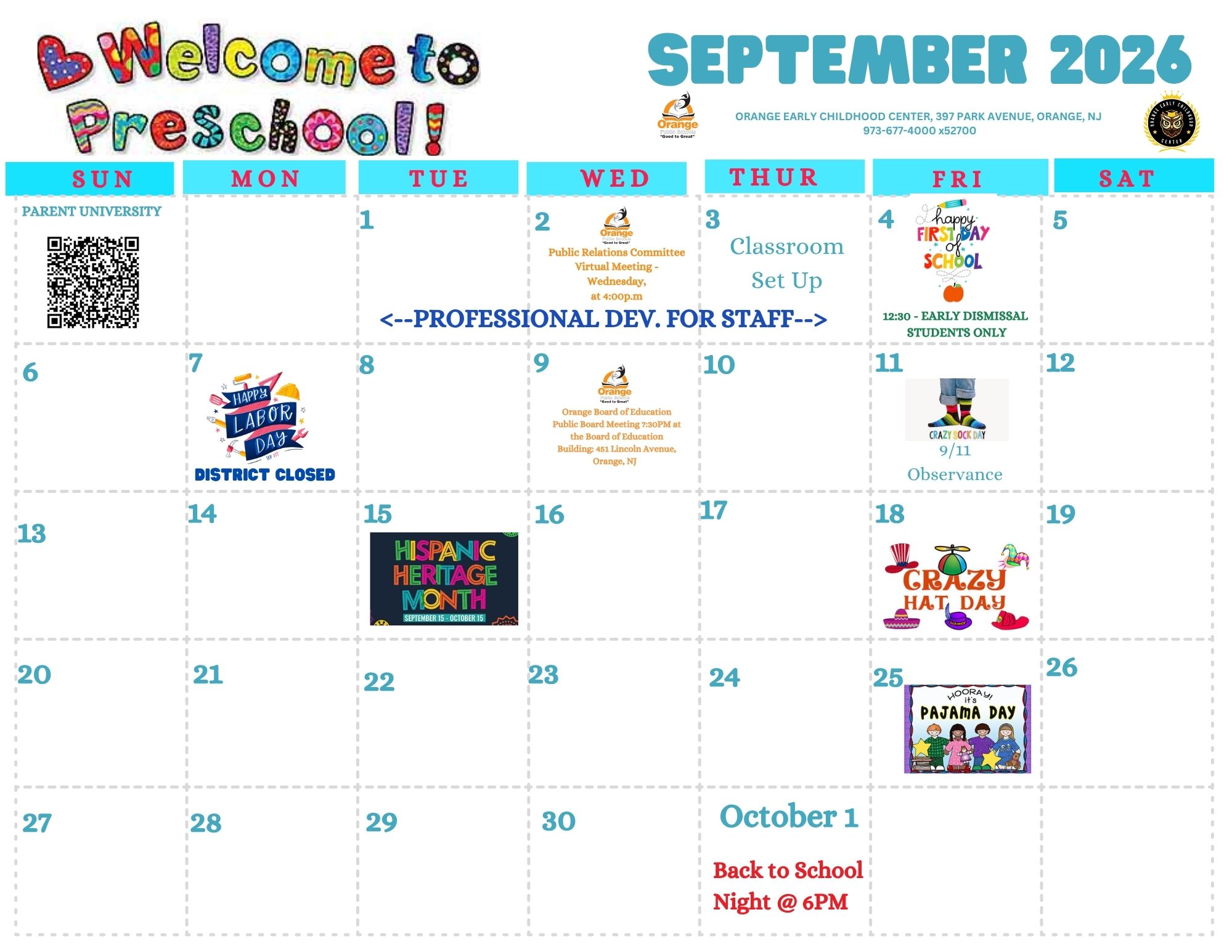 September School Calendar