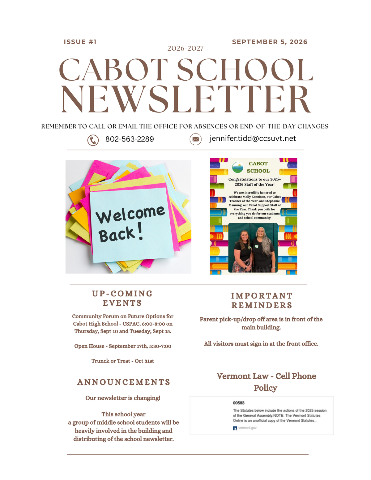 Newsletter for September 4