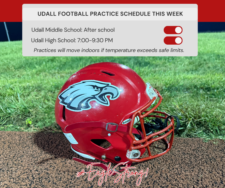 This Week's Udall Eagle Football Practice Plan 