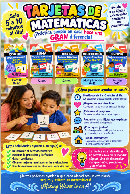 🔢💙 ¡Tarjetas de Matemáticas: Pequeñas Prácticas, GRANDES Resultados! 🌊