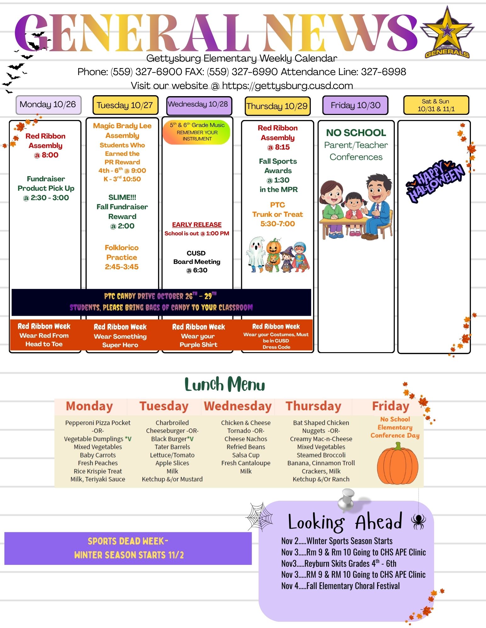 General News Week of 10/26/2026