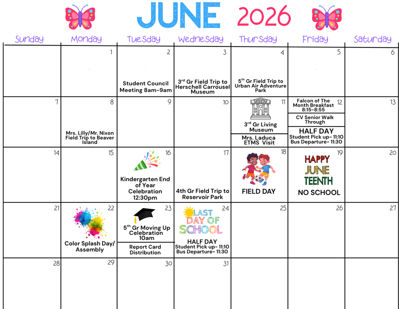 CV June 2026 Calendar